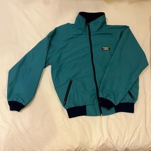 L.L. Bean Vintage 90’s Freeport Teal Blue Bomber Jacket Size M